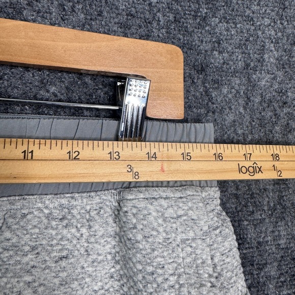 Lululemon Textured Double-Knit Cotton Short Men L 7" Heathered Gull Gray Active - Picture 5 of 11